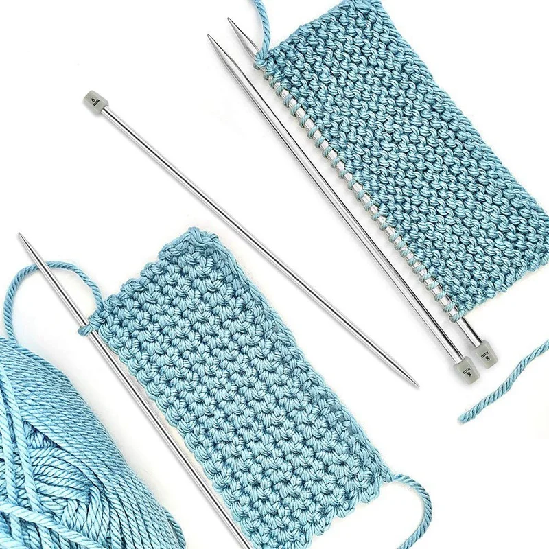 Спицы набор прямых одноконечных спиц металлические короткие вязальные спицы 22