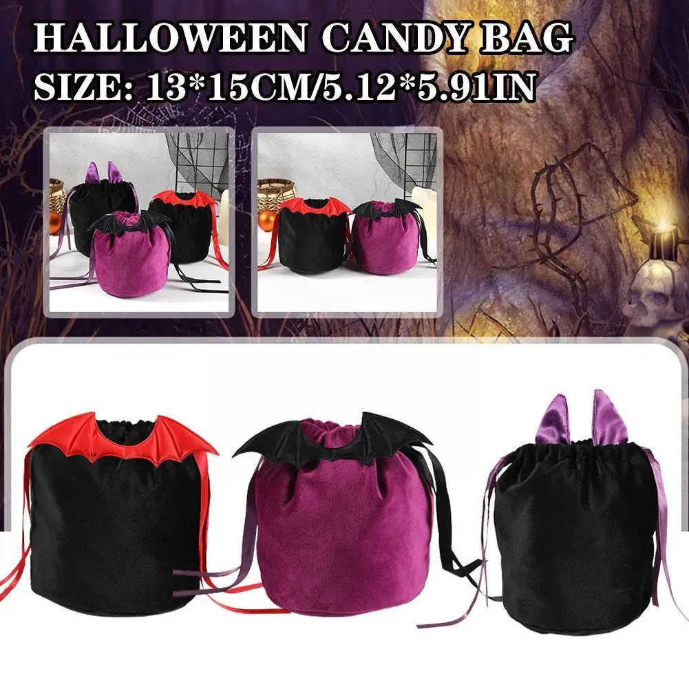 Packaging Treat Candy Party Pumpkin Velvet Bags Gift J9l3