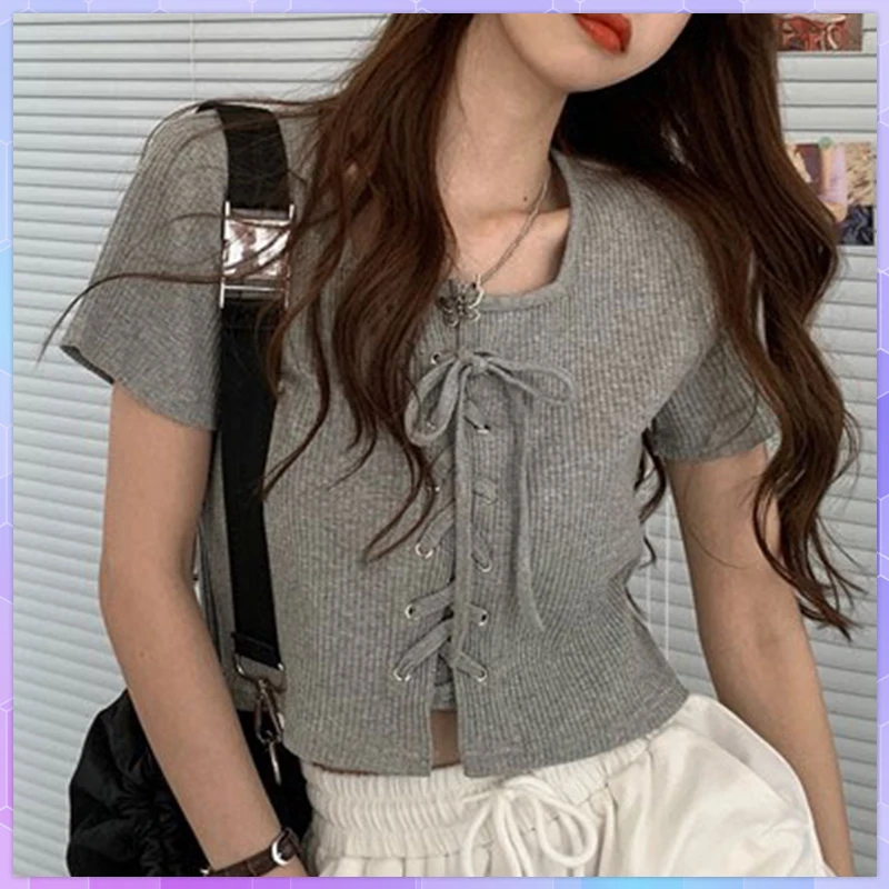 

Big Size Women's Clothing T-Shirt For Female Short Sleeve Tee Shirts Plus Size Korean White Crop Top Summer Sexy Tops Blusas 티셔츠