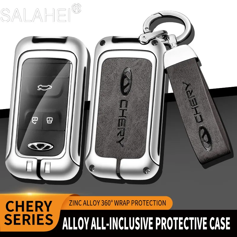 

Zinc Alloy Car Key Fob Case Full Cover Protector Shell For Chery Tiggo 4 7 Arrizo 5 3 Tiggo 8 Glx 2019 2020 Keychain Accessories