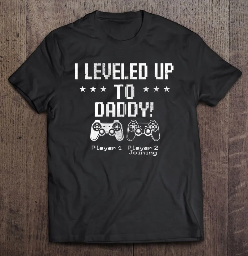

I Leveled Up To Dad New Dad Gamer New родительский геймер Father Zip мужские футболки, летняя мужская футболка, мужские Рубашки, Топы, винтажные Топы