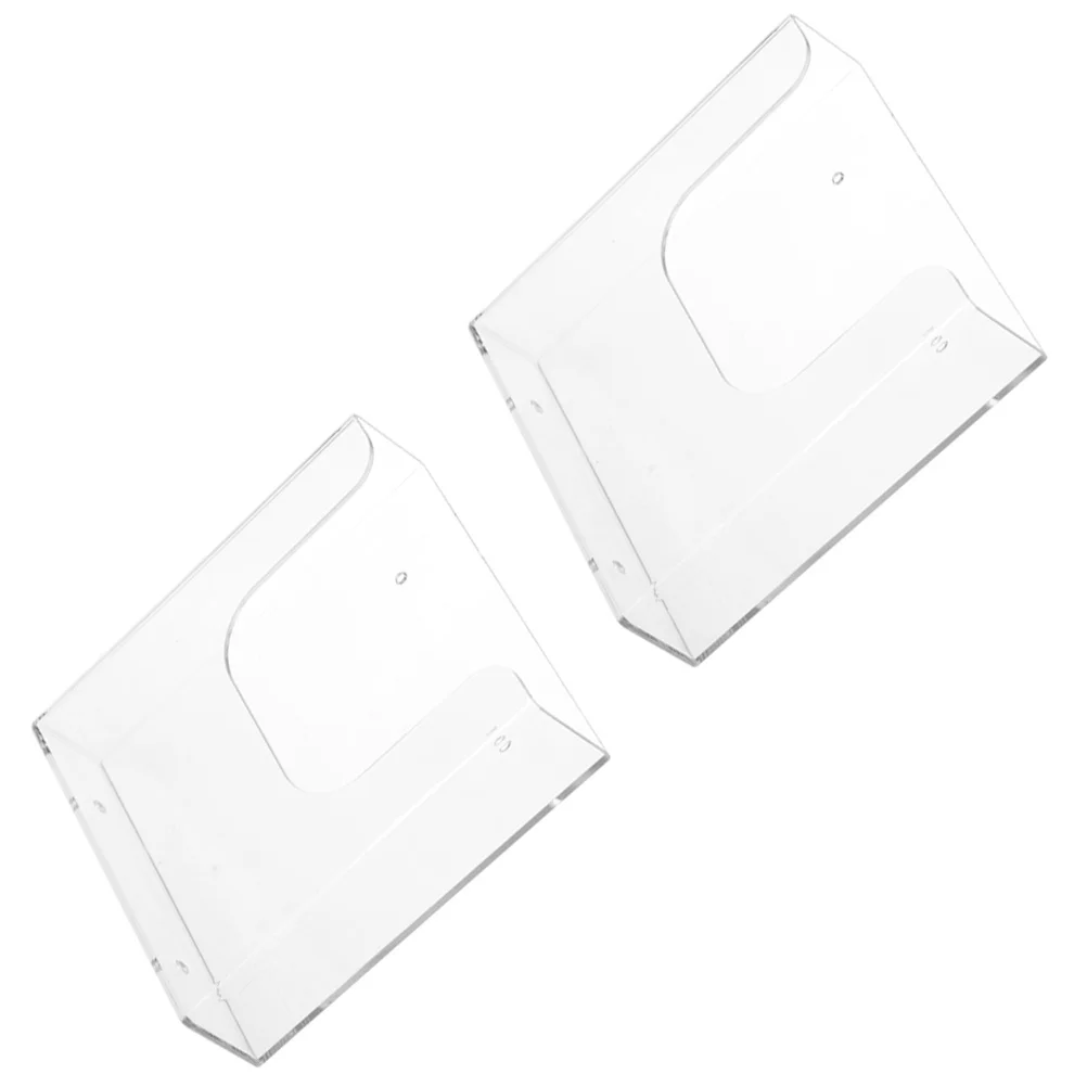 

2 Pcs A5 Display Catalog Rack Book Stand Clear Plastic Folders File Organizer Bookshelf