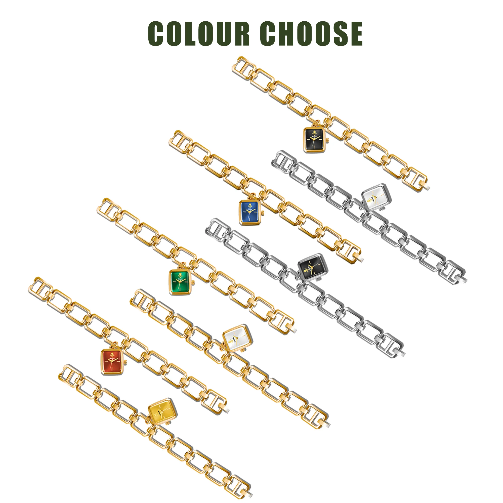 Новинка женские кварцевые часы YaLaLuSi маленькие золотого цвета с синим