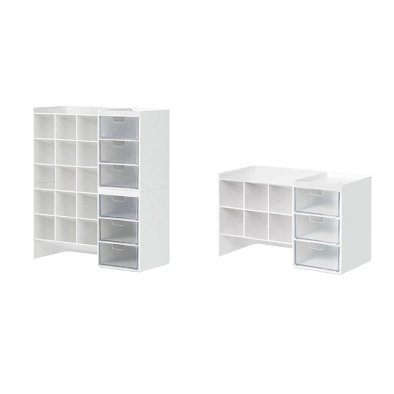 

M17B Чехол-органайзер для настольных маркеров с выдвижным ящиком, 6-сетчатыми наклонными отделениями для ручек, штабелируемый