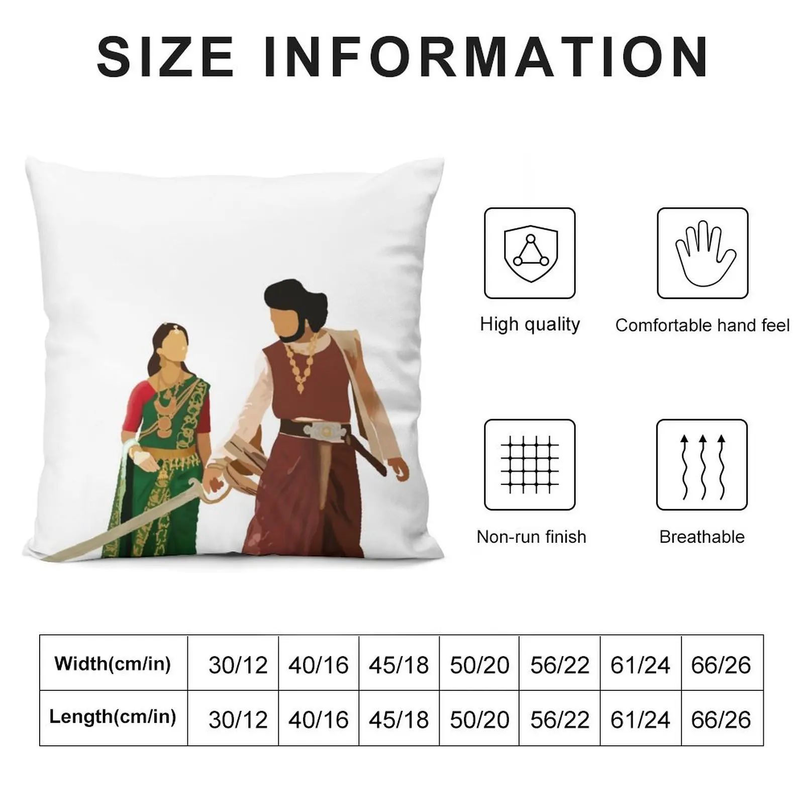 Baahubali 2 (Prabhas and Anushka) декоративная подушка Рождественская Подушка под заказ