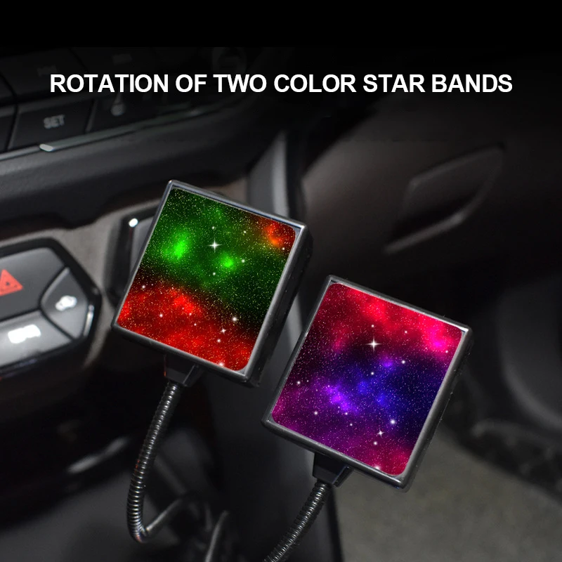 

Romantic LED Car Roof Star Night Light Projector Atmosphere Galaxy Lamp USB Decorative Lamp Adjustable Car Interior Decor Light