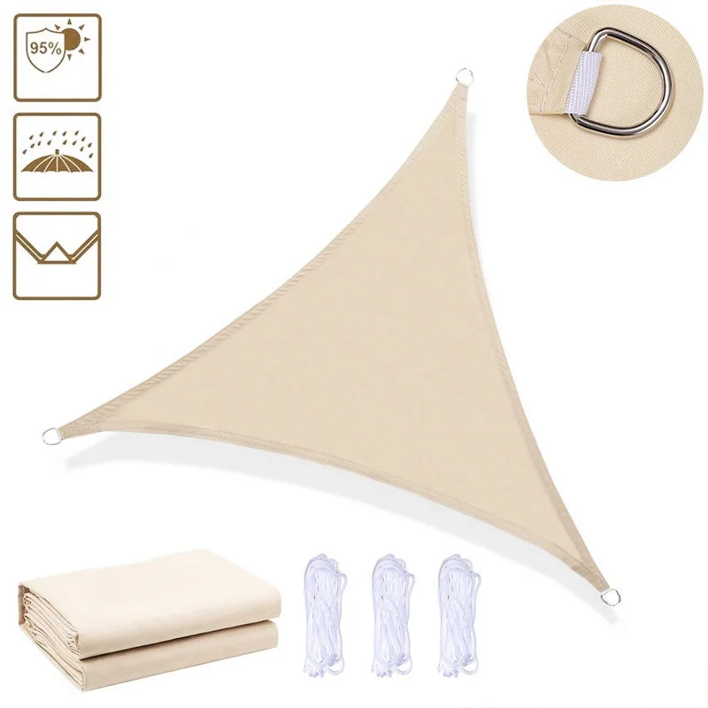 

Outdoor Awning Waterproof Sun Shelter Trilateral Sun Shade Protection Outdoor Canopy Garden Patio Pool Shade Sail Awning Camping