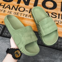 new fashion couple slippers high quality rubber and plastic eva feces slipper indoor thick bottom non slip large size shoes