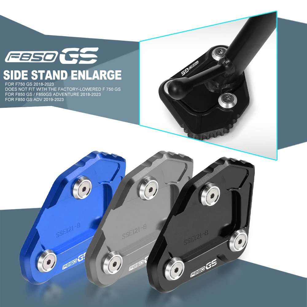 

F850GS Motorcycle Kickstand Foot Side Stand Enlarger Support Plate Pad For BMW F850 GS F 850 GS 2018-2023 2022 2021 2020 2019