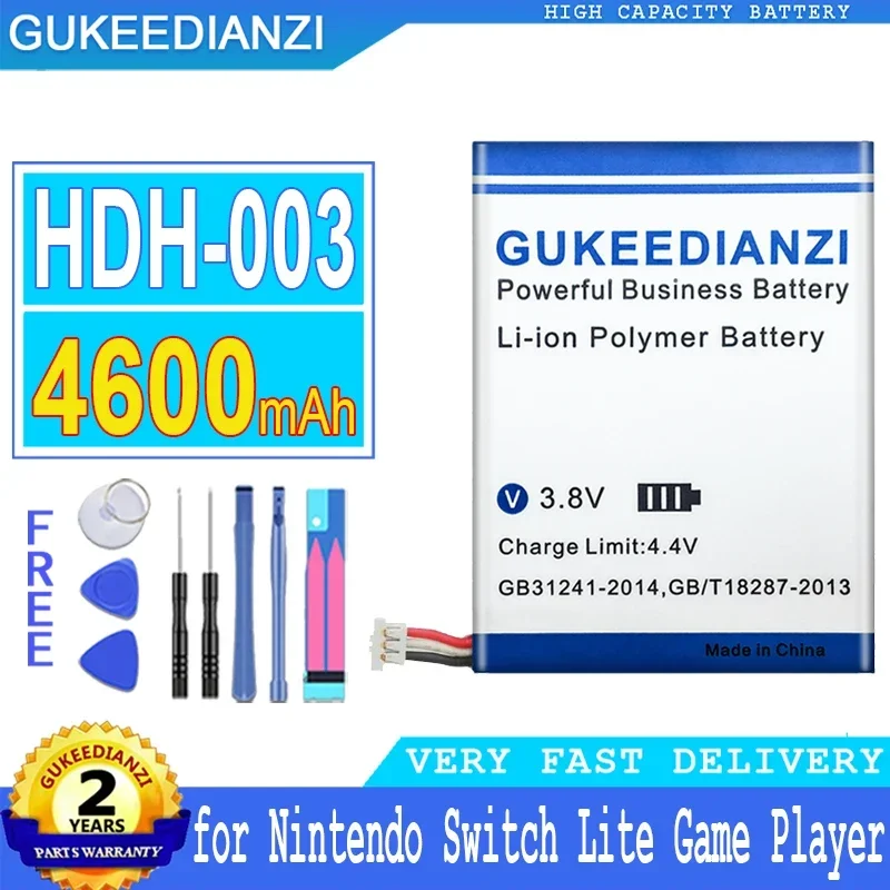 4600 мАч HDH-003 HDH-001 HDH-002 Сменная резервная батарея большой емкости для Nintendo Switch Lite
