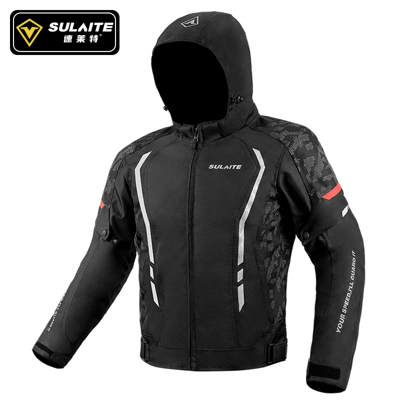 

Мотоциклетная мужская куртка SULAITE, непромокаемые штаны с съемным ворсом, куртка для мотокросса, всесезонные