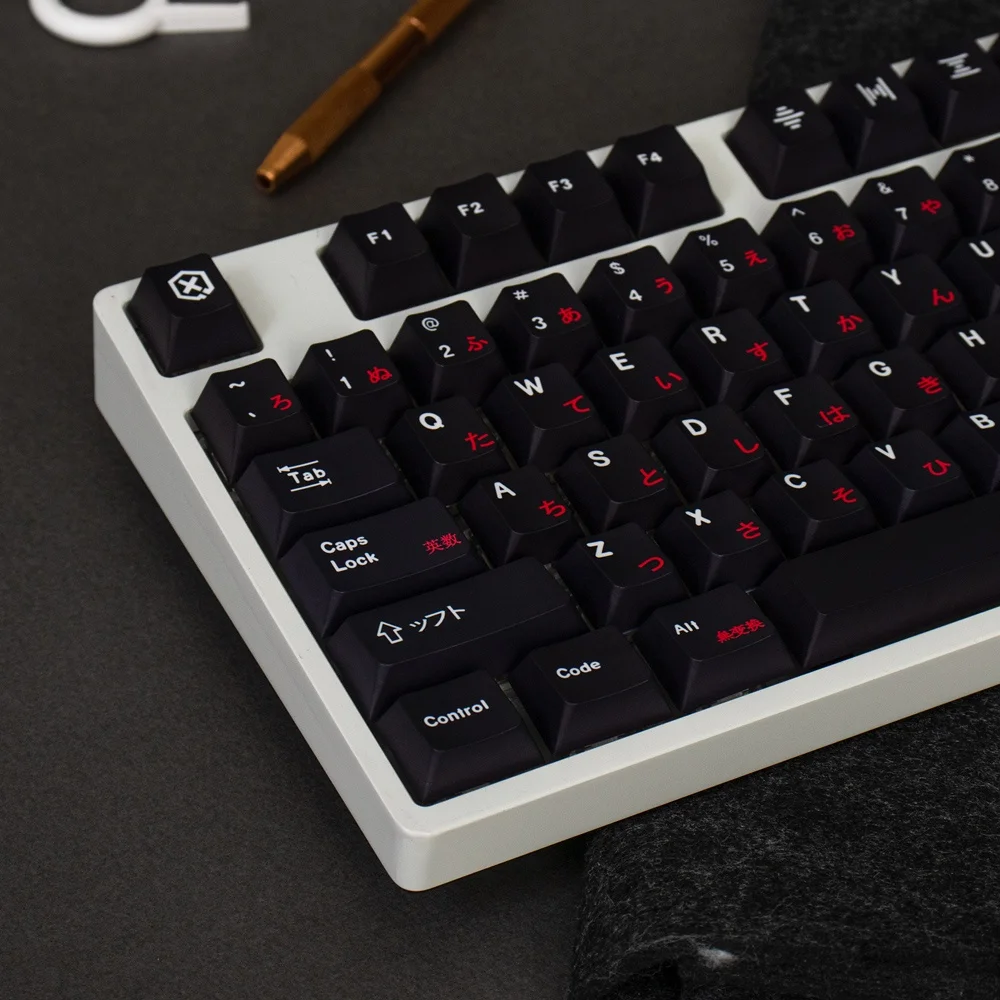 Кириллические клавиши GMK WOB PBT 129 сублимационной печатью