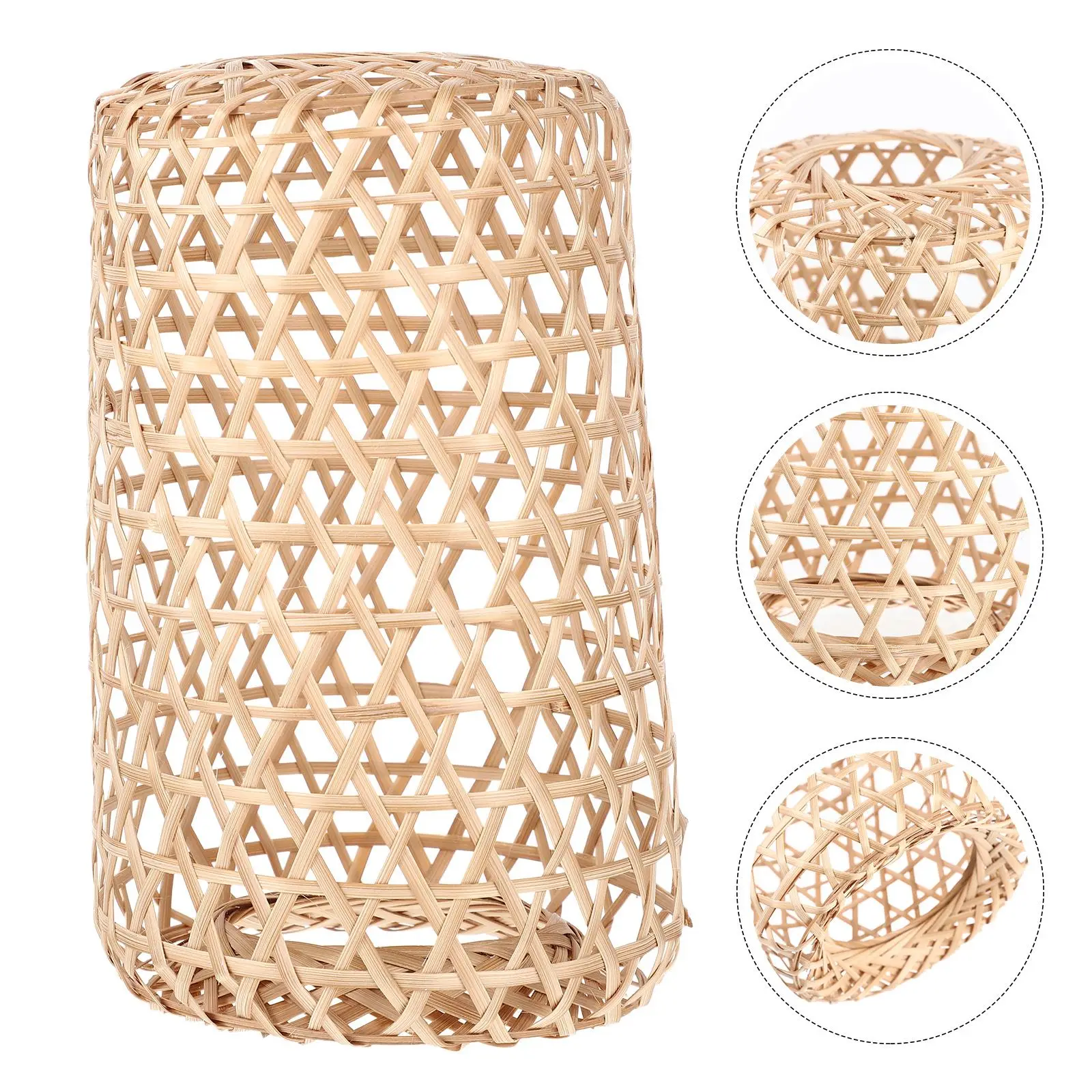 

Shade Lamp Light Rattan Wicker Shades Woven Ceiling Cover Pendant Chandelier Lampshade Wall Drum Table Hanging Sconce Bulb