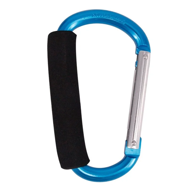 

Ultra Big Size Carabiner Large D Button Sponge Handle Buckle D-Ring Shape Aluminum Alloy Sponge Shopping Hook Random Color