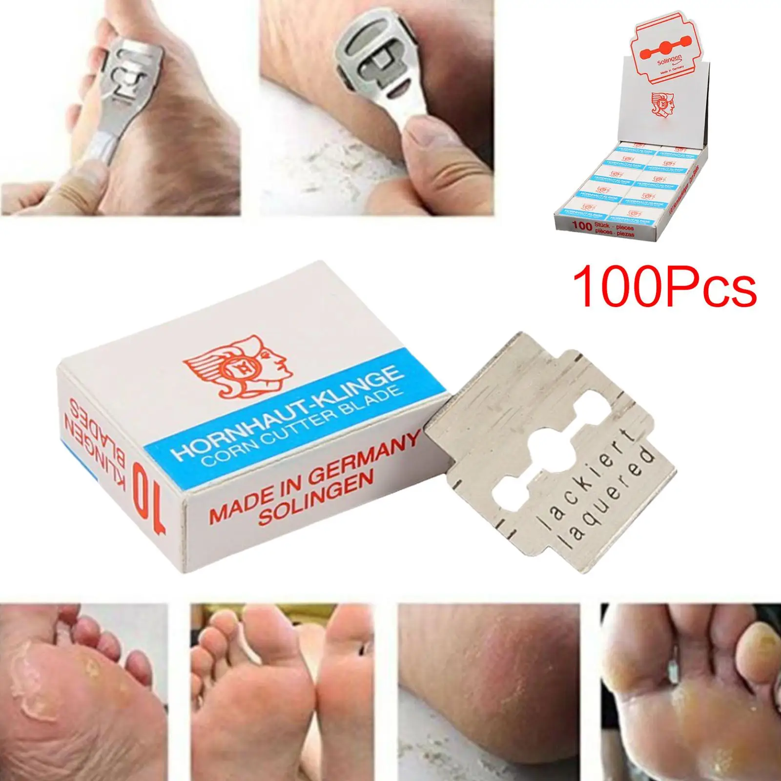 

Foot Planer Cuticle Cutter Pedicure File 100 Pcs Replacement Foot Callus Skin Care Sharp Razor B0C8