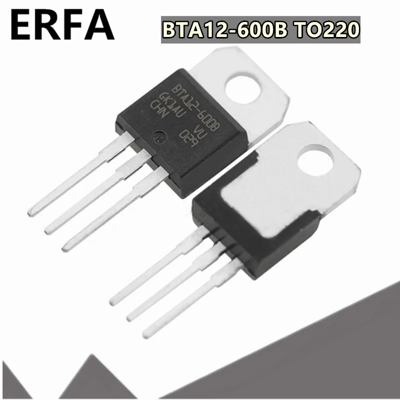 

100 шт BTA12-600B TO220 BTA12 600B BTA12-600 TO-220 12A TRIACS Triacs кремниевые двунаправленные Тиристоры