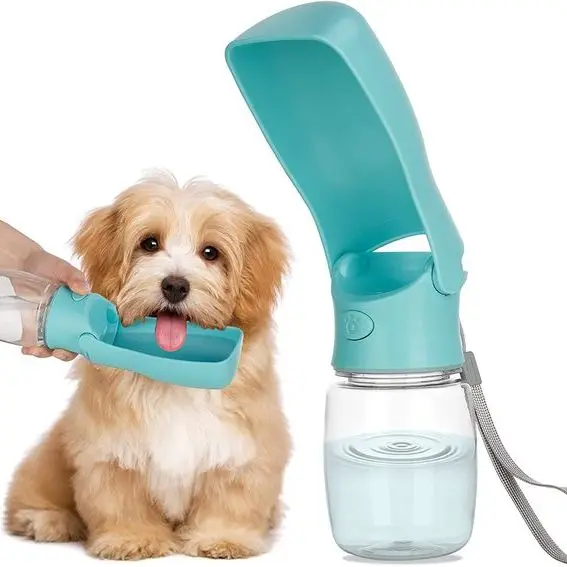 

Dog Water Bottle - Foldable Dog Water Dispenser for Outdoor Walking, Portable Pet Water Bottle for Travel, Leak Proof,BPA Free
