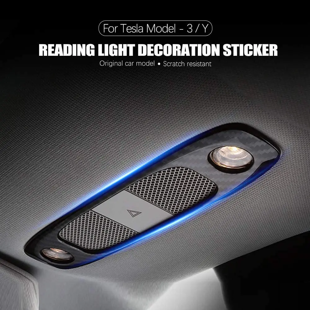 

For Tesla Model 3 Accessories Car Reading Light Decorative Cover Interior Exterior Cover Trims