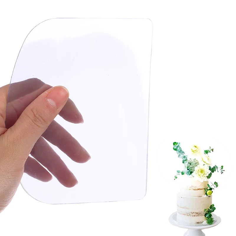 

5pcs/Lot Transparent Cake Scraper Practical Plastic Soft Dough Cutter Mousse Cake Cream Scraper Fondant Pastry Decoration Tools