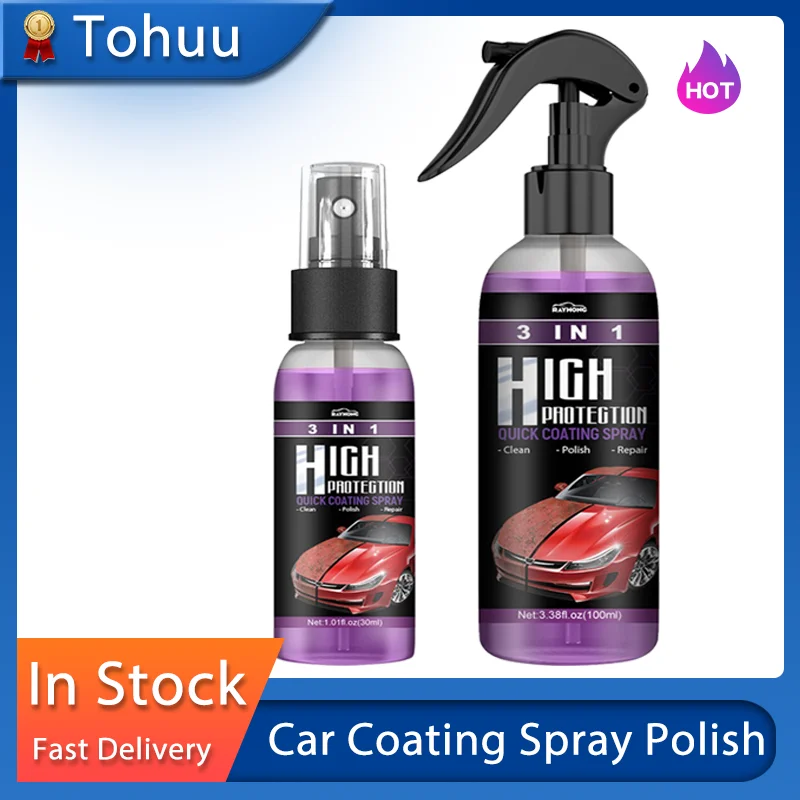 

3 In 1 Quick Coating Spray High Protection Car Shield Coating Car Paint Repair Car Exterior Restorer Ceramic Spray Coating Quick