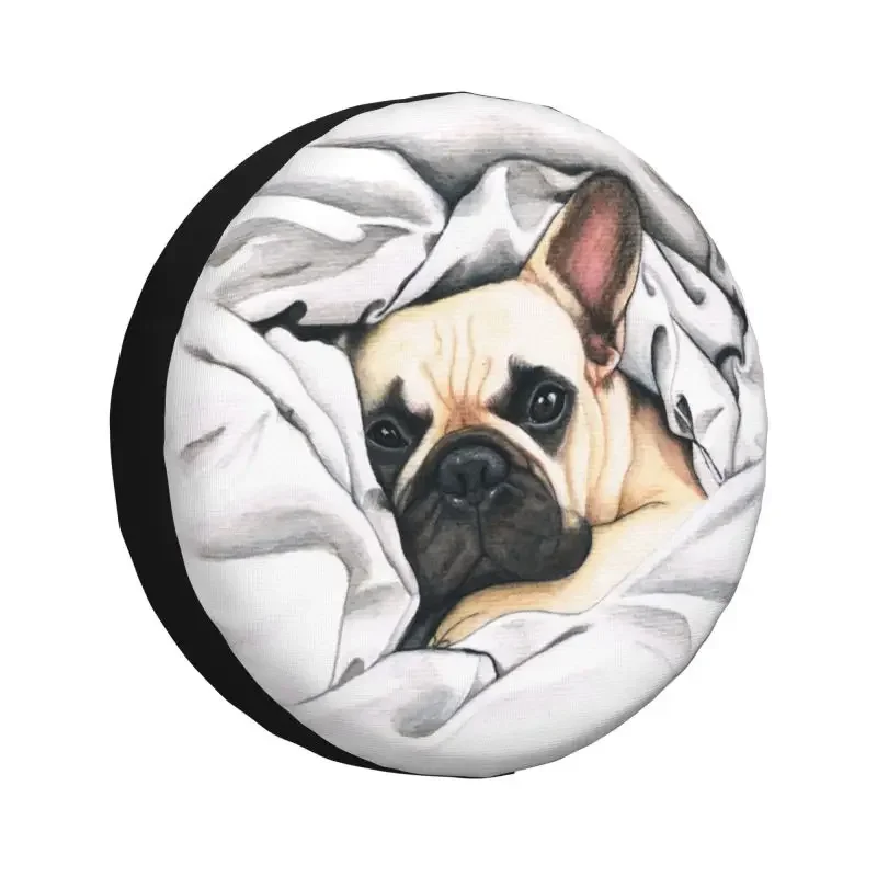 

Cute Dog French Bulldog Spare Wheel Cover for Jeep Mitsubishi Pajero 4WD Trailer Custom Animal Pet Puppy Tire Protector