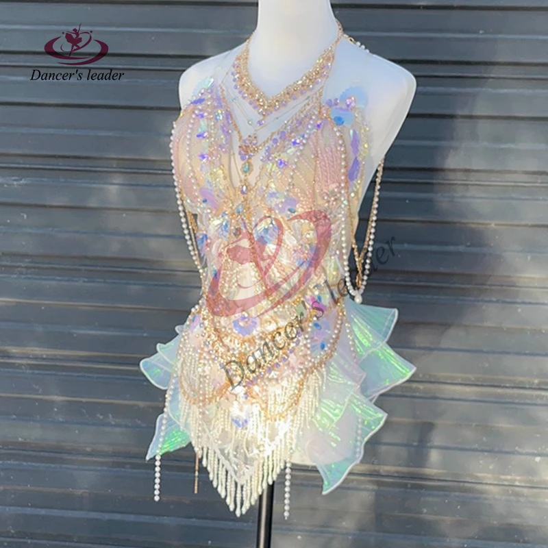 Купальник-Русалка для латиноамериканских танцев Роскошный профессиональный