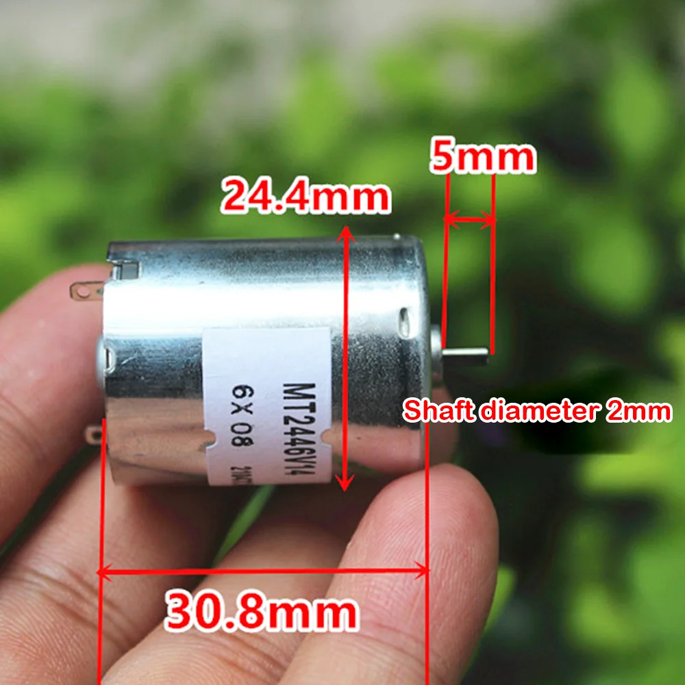 

Mini RF-370 DC Motor 24mm Round Carbon Brush Motor DC 12V 18V 24V 6400RPM Slow Speed Mute Engine for Hobby Electric Toy Model