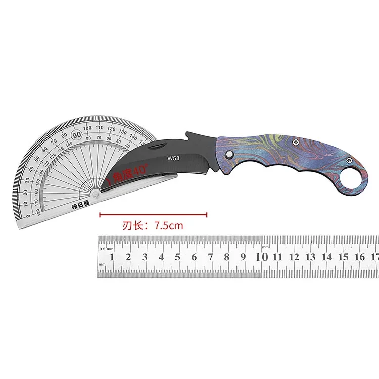 Складной нож походный клинок из нержавеющей стали с цветной ручкой без