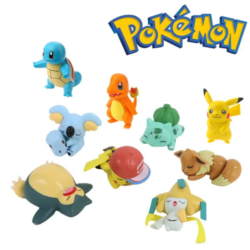 

Pokemon Sleeping Position Anime Figures Pikachu Snorlax Eevee Model Toys Decorative Collectible Toys Children's Birthday Gift