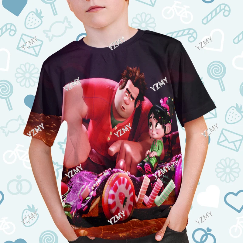 Летняя мужская футболка с 3D-принтом Disney в стиле Ralph Lauren детская повседневная