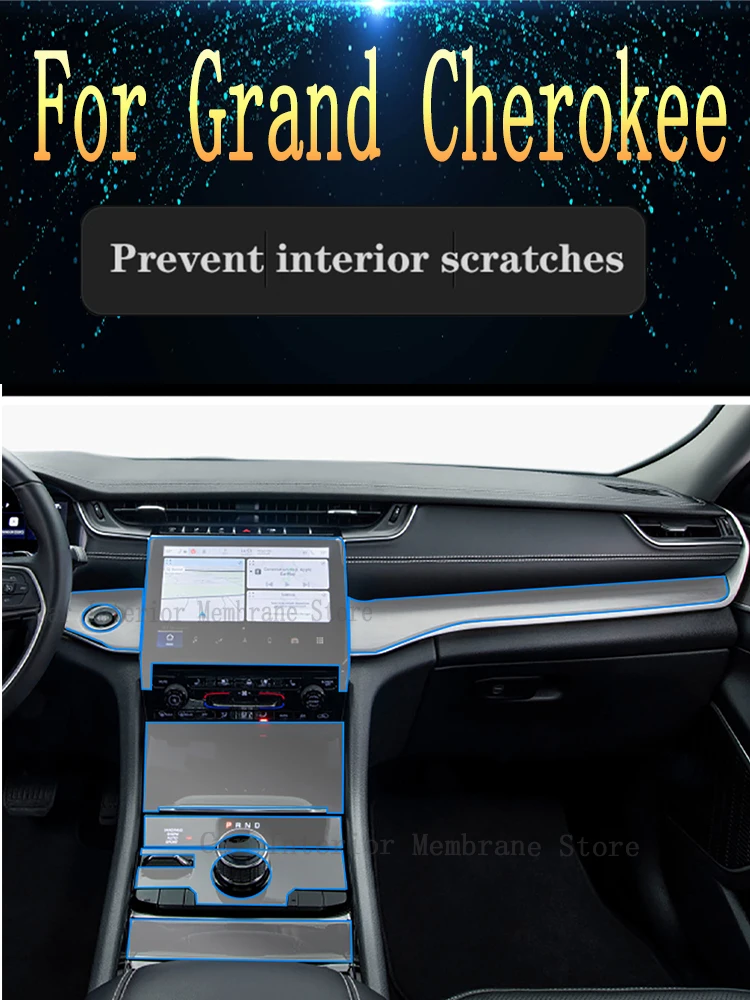 

For Grand Cherokee Gearbox Panel Navigation Screen Automotive Interior Protective Film Cover Anti-Scratch Sticker Accessories