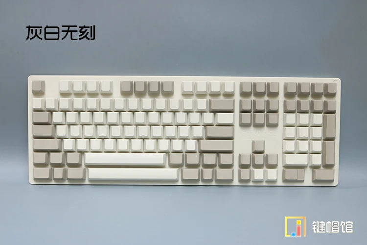Enjoypbt PBT blank keycap Cherry profile 117 keys 68 84108 mechanical keyboard keys retro gray white EPBT