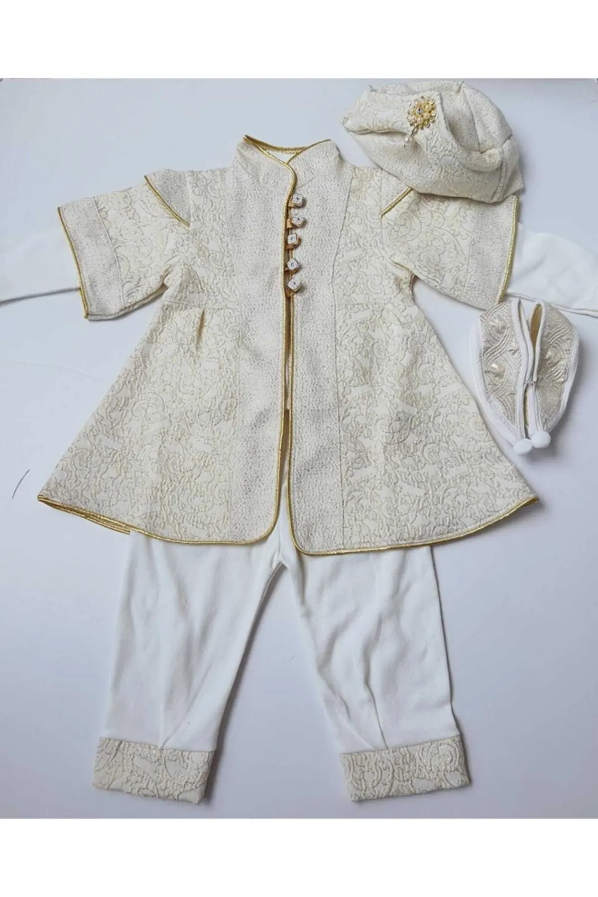 Lily Kids Baby Boy 5 Pcs Islamic Memorial Service Set Sultan's Latest Prince Lineage Circumcision Outfit Boy Child Gift Baby gift