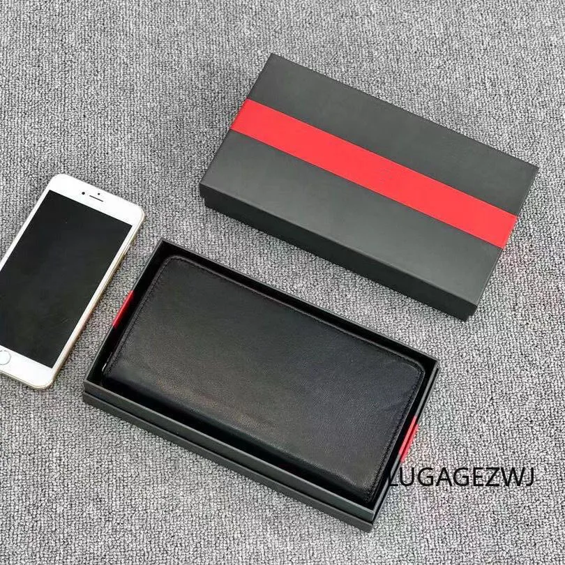 

Famous Brand Genuine Leather Men's Wallet Clutch Bag Card Holder Long Wallets Zipper Large Capacity Vintage Male Purses