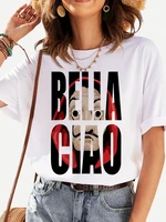 Casa Papel Tshirt Money Heist Tees Series Shirt Women Short Sleeve House Paper Funny Female T-Shirt Tops