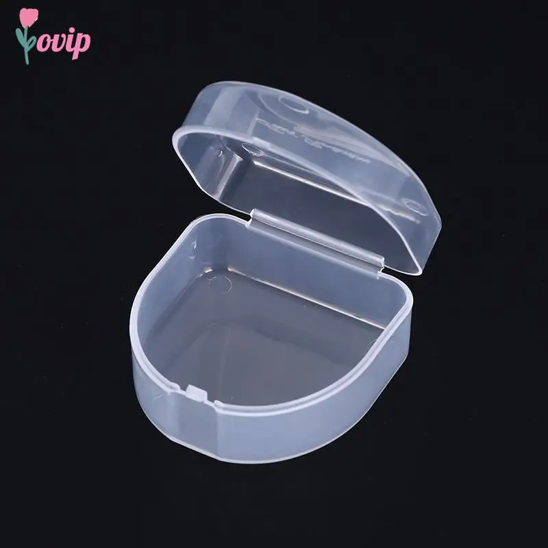 

1PCS Clear Orthodontic Retainer Box case Compact Dental Case for Mouthguards Biteguards Dentures Sport Guard Organizer