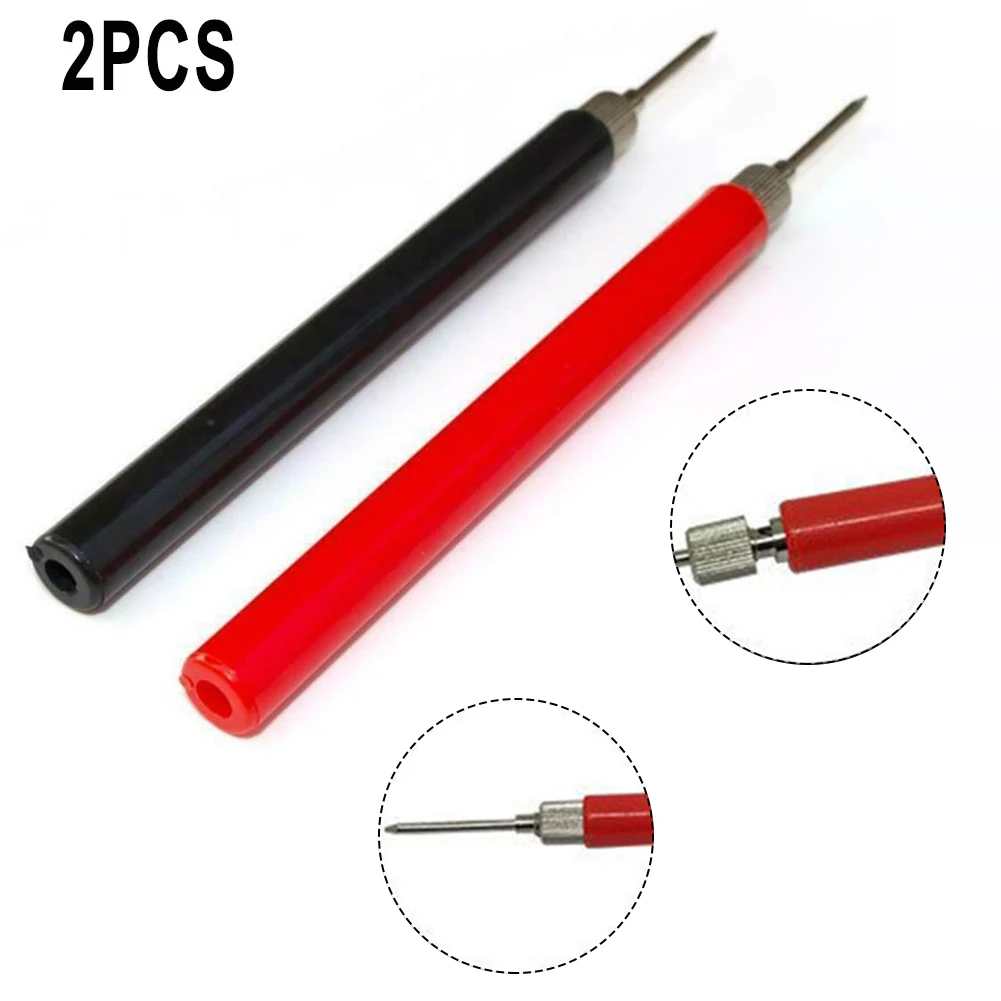 

2PCS Multimeter Spring Test Probe Tip Insulated Test Hook Wire Connector Test Probe Test Leads Test Needle 128mm