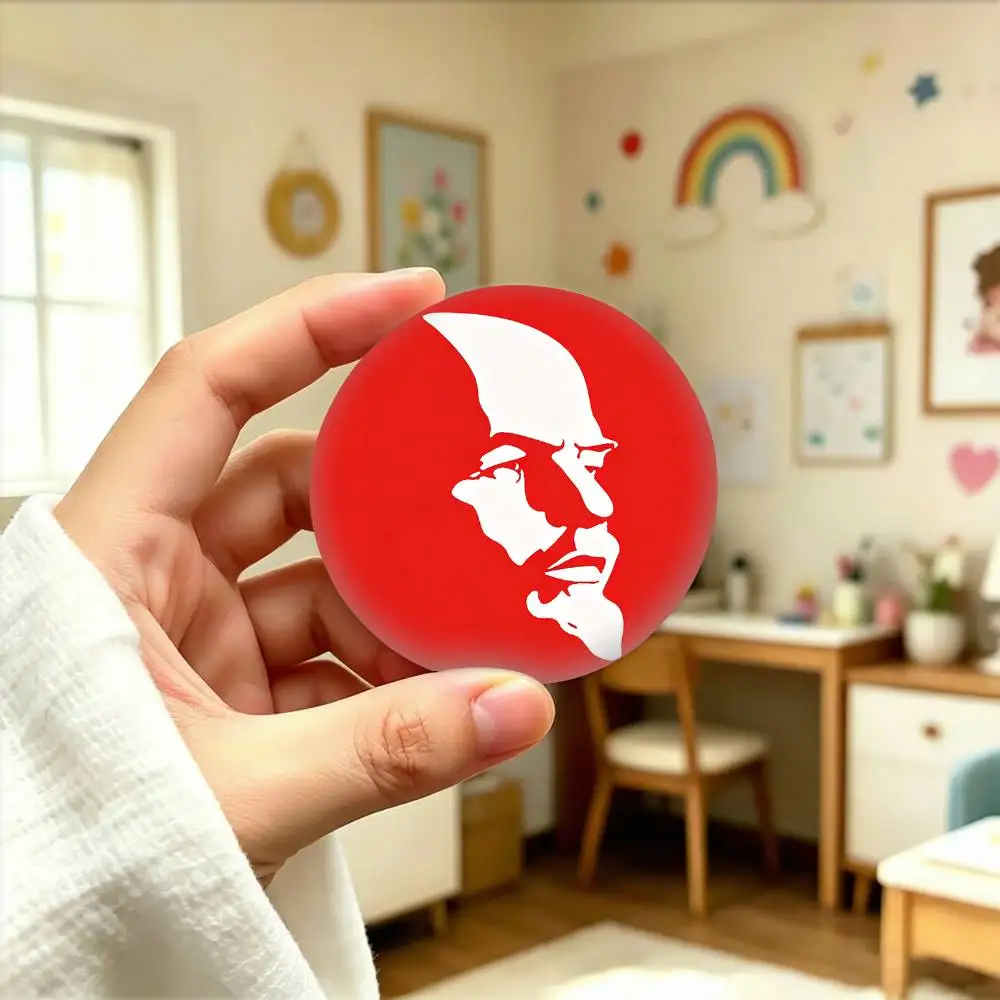 Фото Значки L-Lenin «Основатель советского коммунизма» 25, 32, 44, 58, 75 мм, персонализированные круглые броши-значки, аксессуар, подарок №3