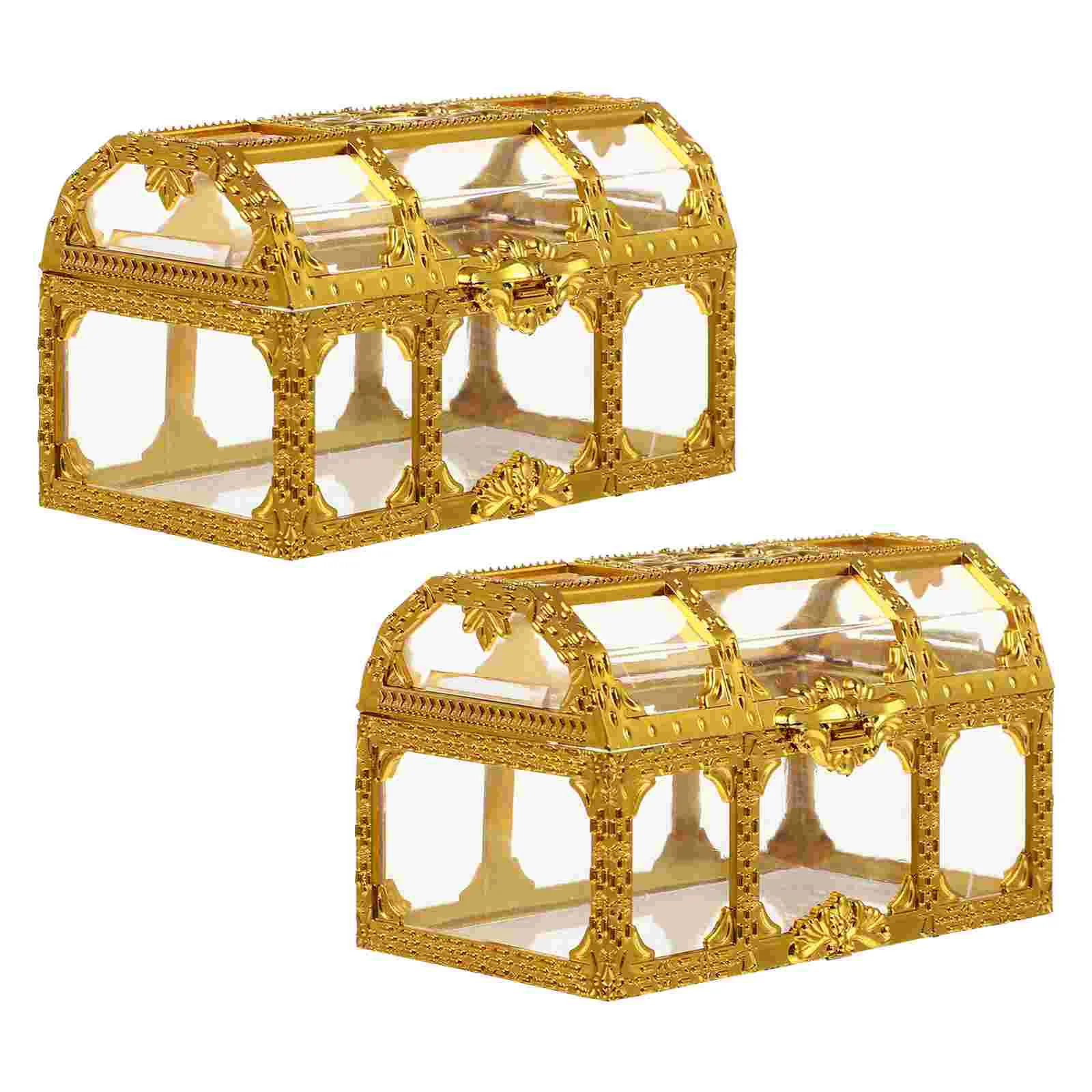

Treasure Boxcandy Boxes Wedding Favor Pirategift Jewelry Chestsparty Treat Cookie Toy Kids Transparentdisplay Clearholder
