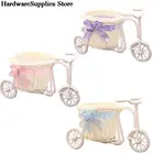 1 шт. горячая Распродажа в виде велосипеда из ротанга корзина для хранения поплавок ваза растения стенд держатель Цветочная корзина 