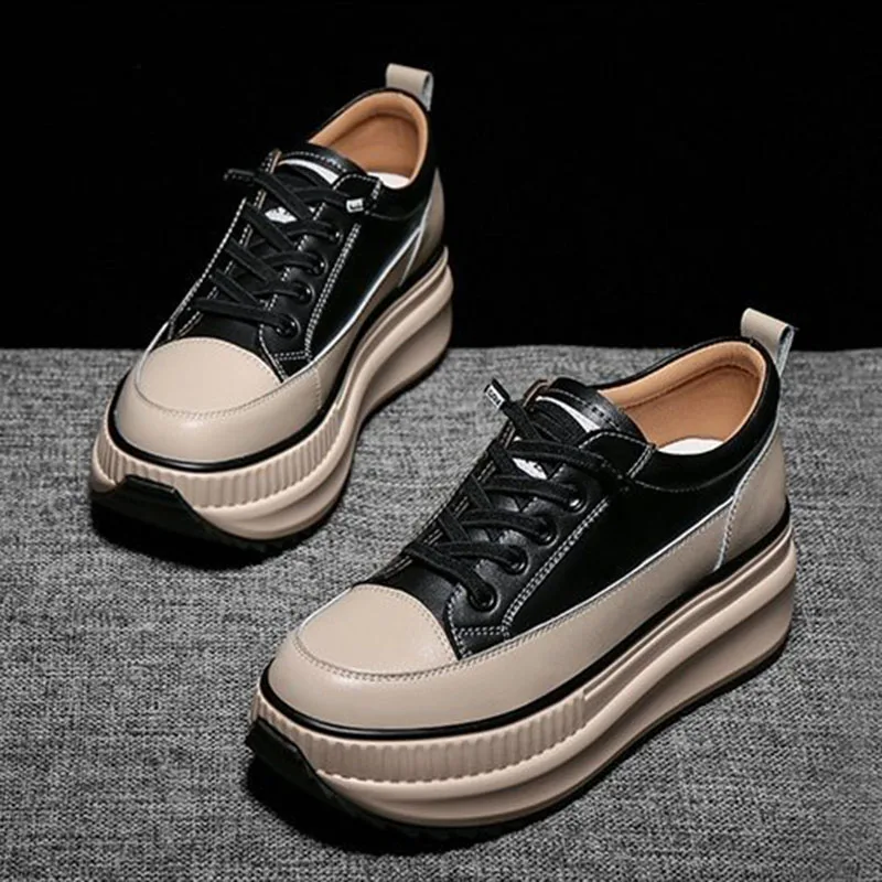 Lucyever разноцветные кроссовки на массивной платформе женские шнуровке скрытый