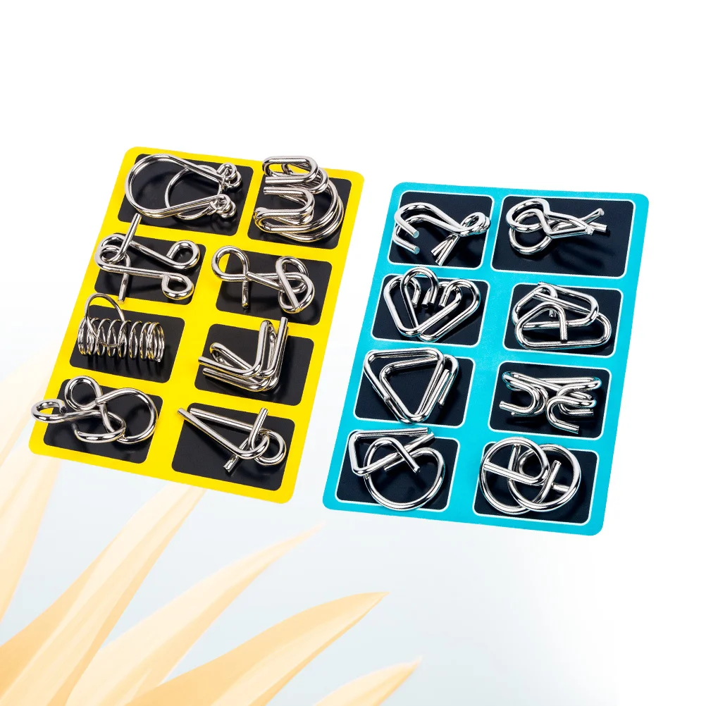 

16pcs Metal Mind Game Magic Trick IQ Brain Teaser for Kids Adults