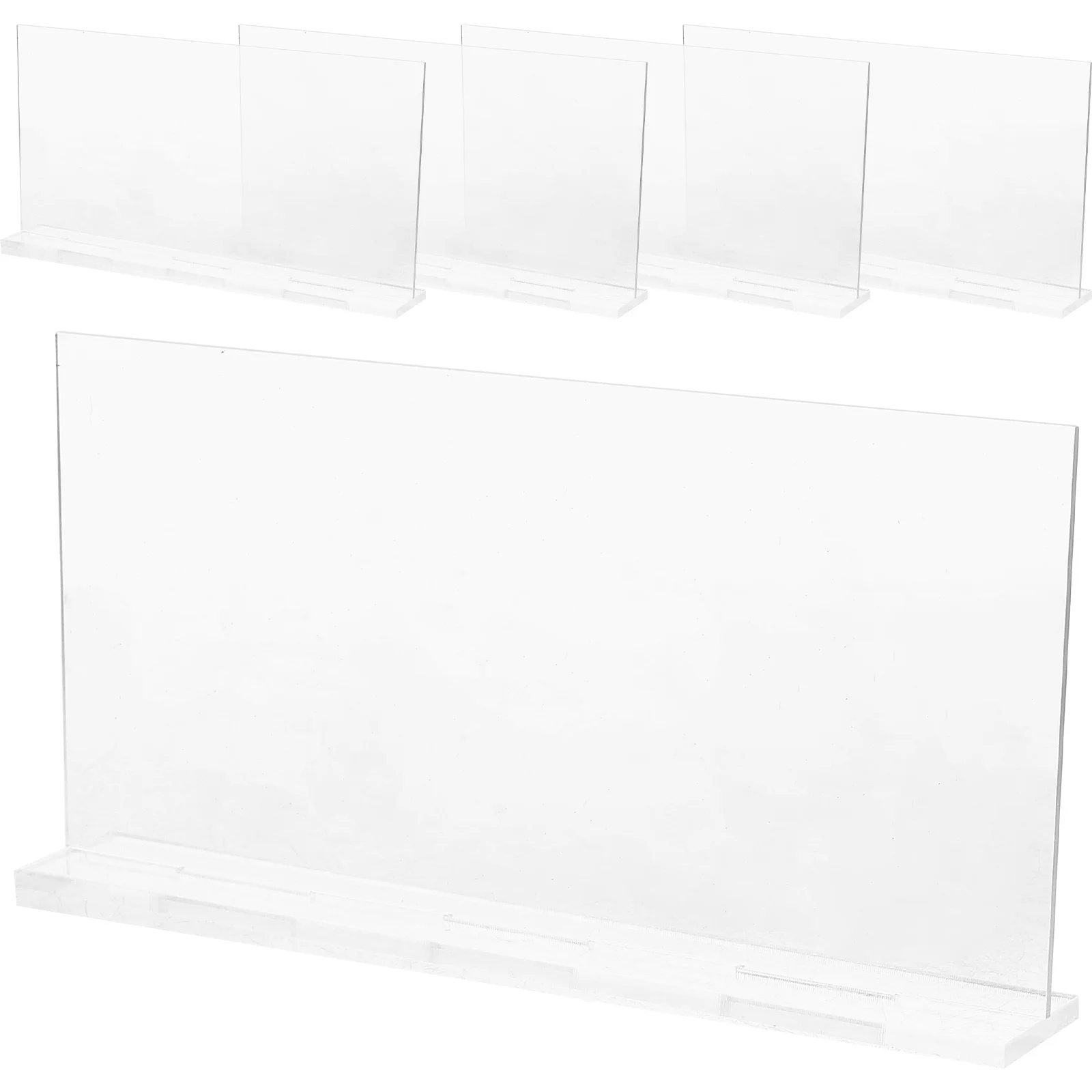 

5 Pcs Table Seating Cards Rectangle Banquet Place Acrylic Blank Sign Signs Name