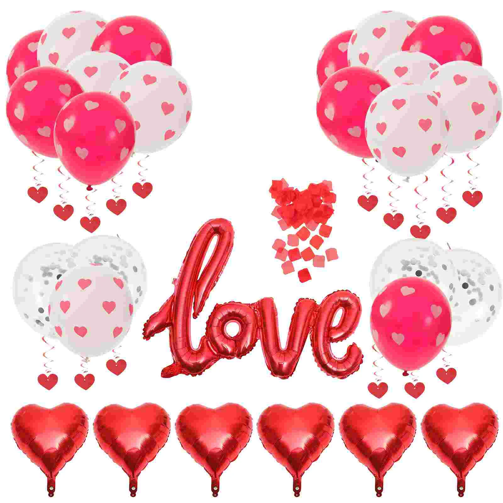 

Love Balloon Set Wedding Decorations Valentine Ballons Letter Valentines Balloons Emulsion Valentine's Balloon Decoration