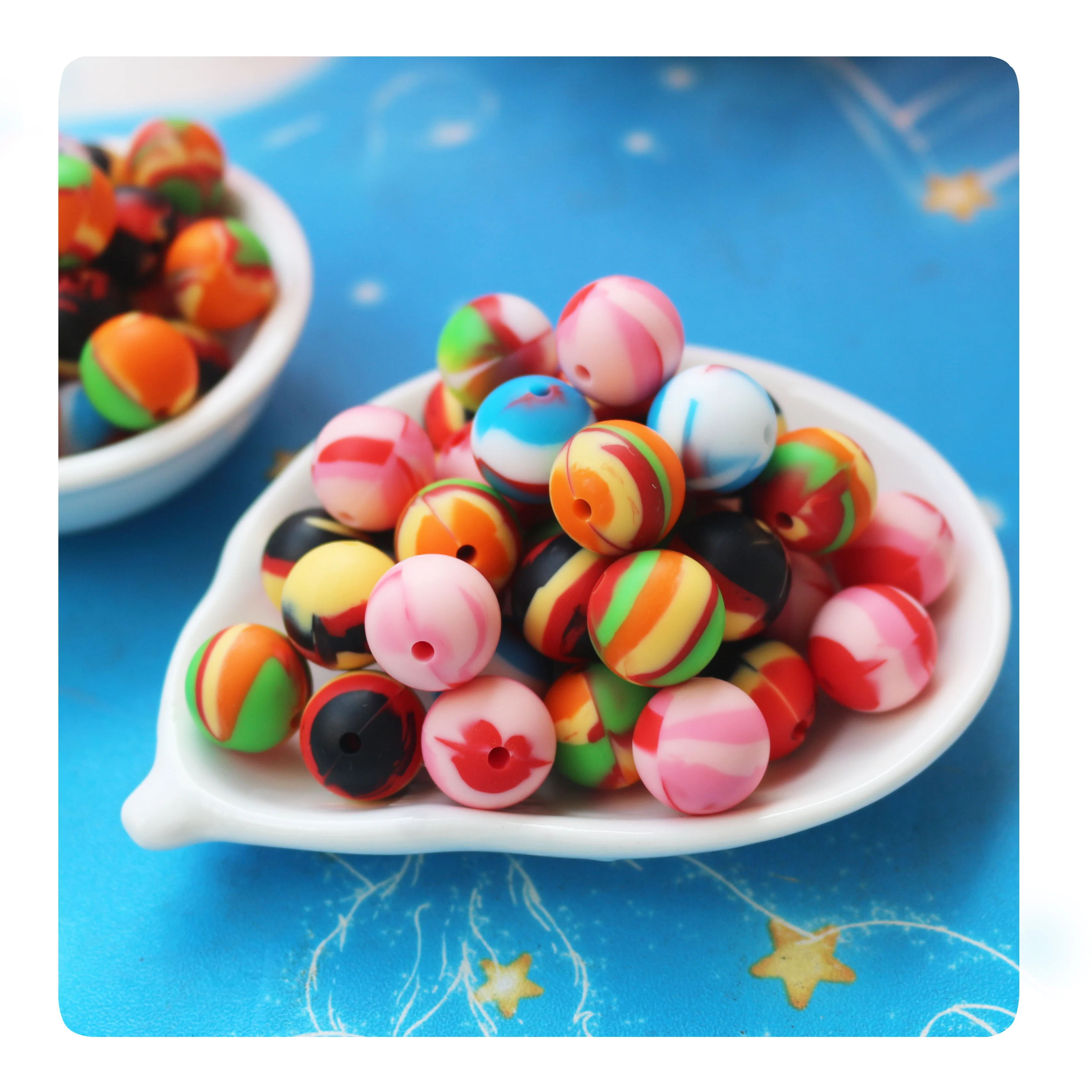 

100 шт., 15 мм, силиконовая искусственная кожа, круглая металлическая цепочка, игрушки для рукоделия, браслет, ожерелье для детей без бисфенола ...