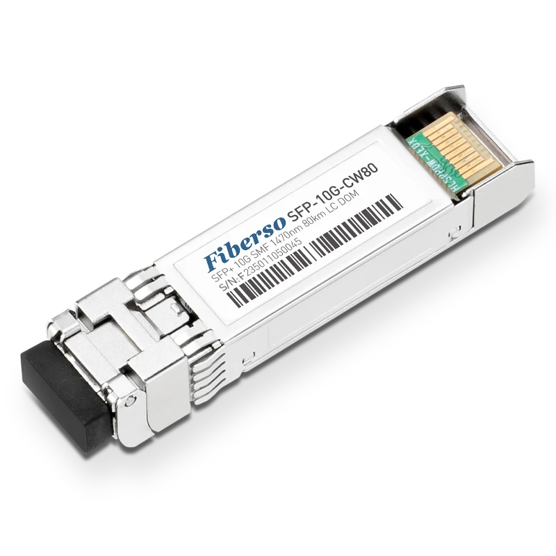 Fiberso с Cisco-совместимым модулем SFP+ 10G CWDM 80 км 1470-1610 нм оптоволоконные трансиверы SM