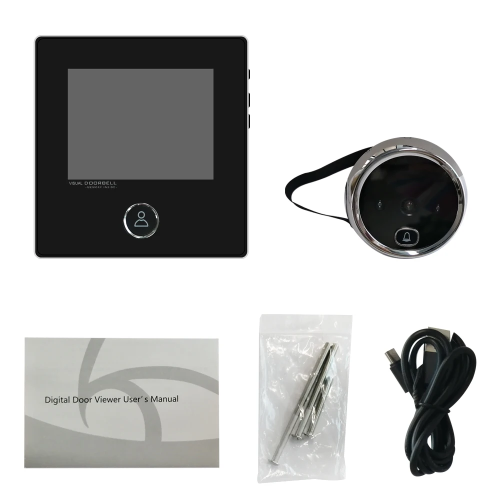 3 Inch LCD Color Screen 120 Degree Wide Angle 1MP Electronic Peephole Door Bell Camera with Night Vision enlarge