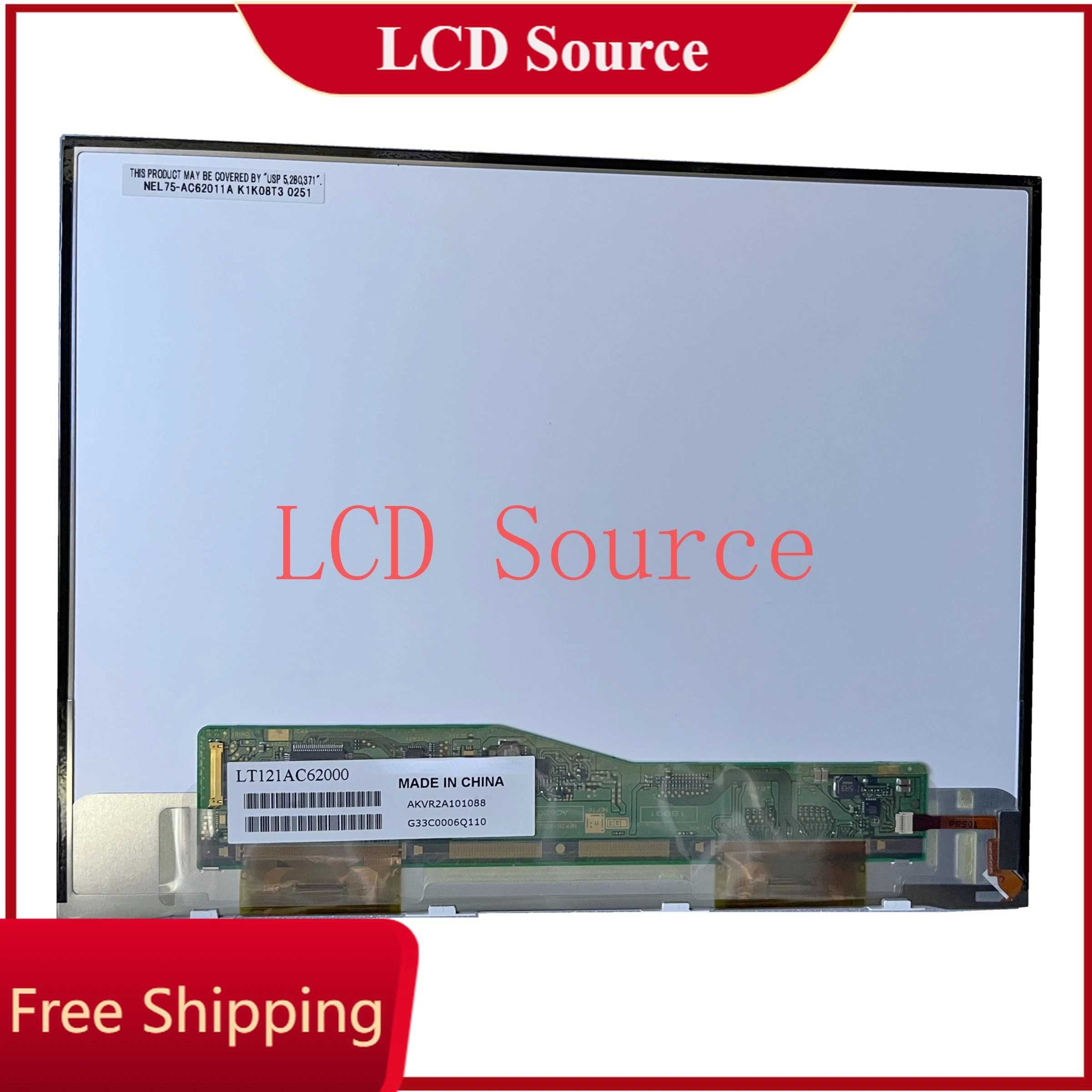

LT121AC62000 EDP Laptop computer LCD screen 12.1 inch 1024×768 30 pins