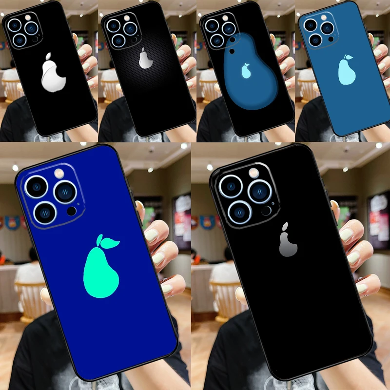 Забавный чехол icжемчужного жемчуга с логотипом для iPhone 15 13 12 11 14 Pro Max Mini X XR XS SE 2020