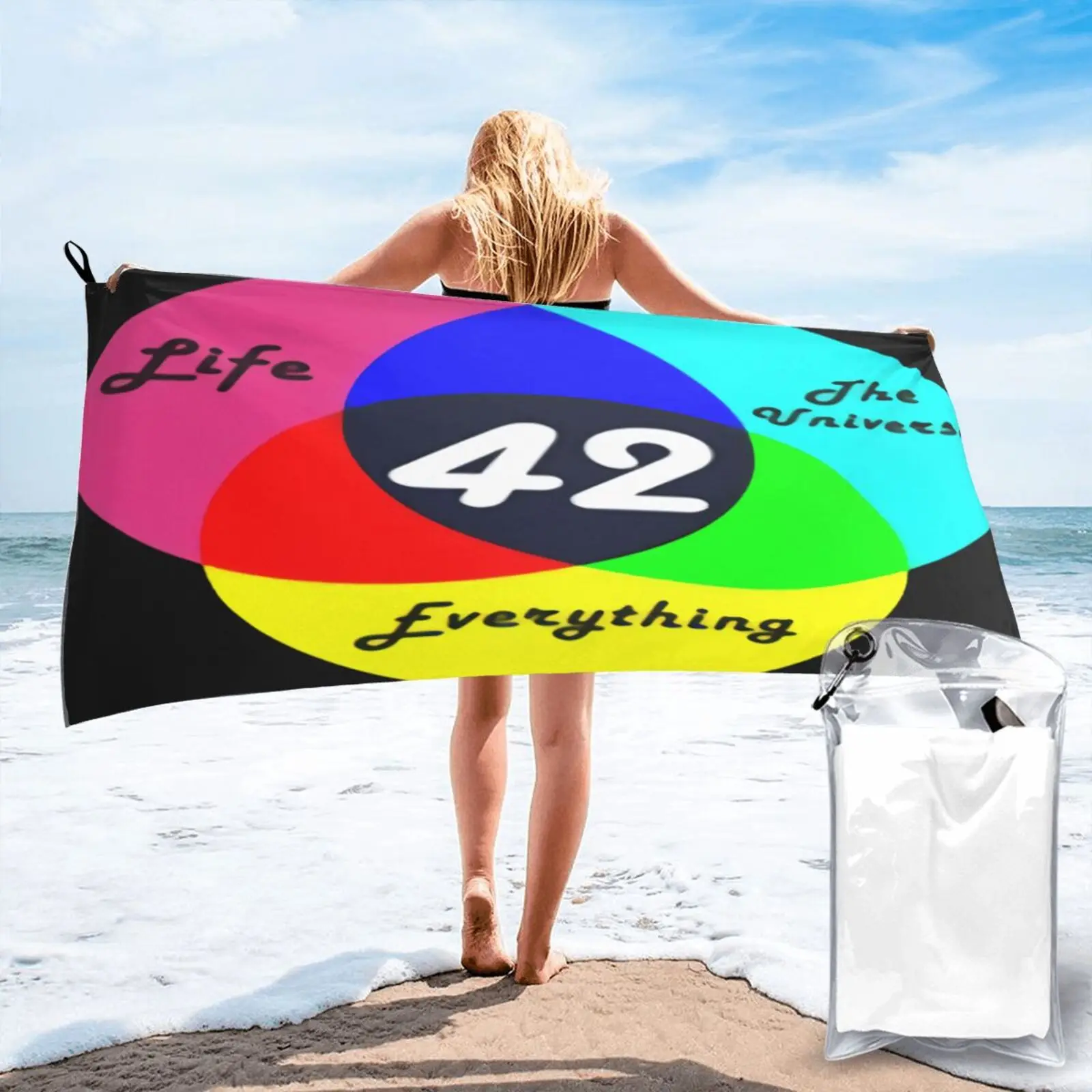 

Answer Is 42 Inspired By Hitchhikers Beach Towel Beach Large Bath Towel Beach Towel Luxury Beach Towel Bathroom Products Beach